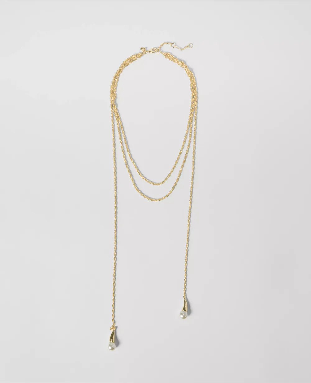 Pearlized Triple Necklace