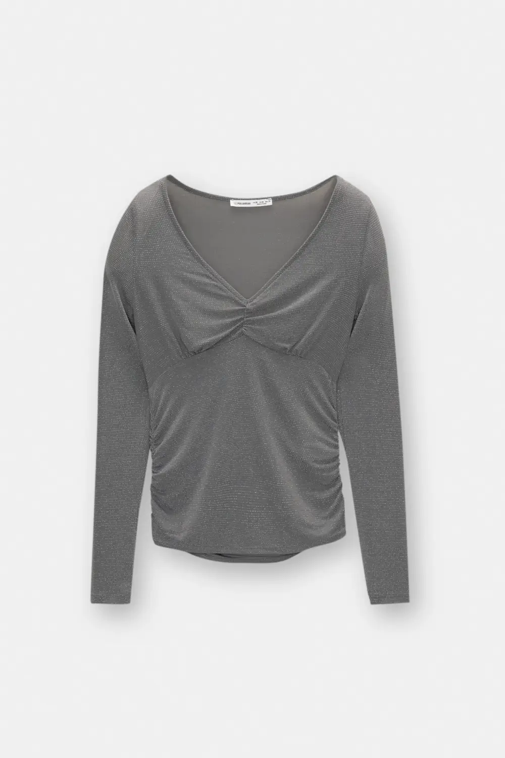 Shimmery top with gathering