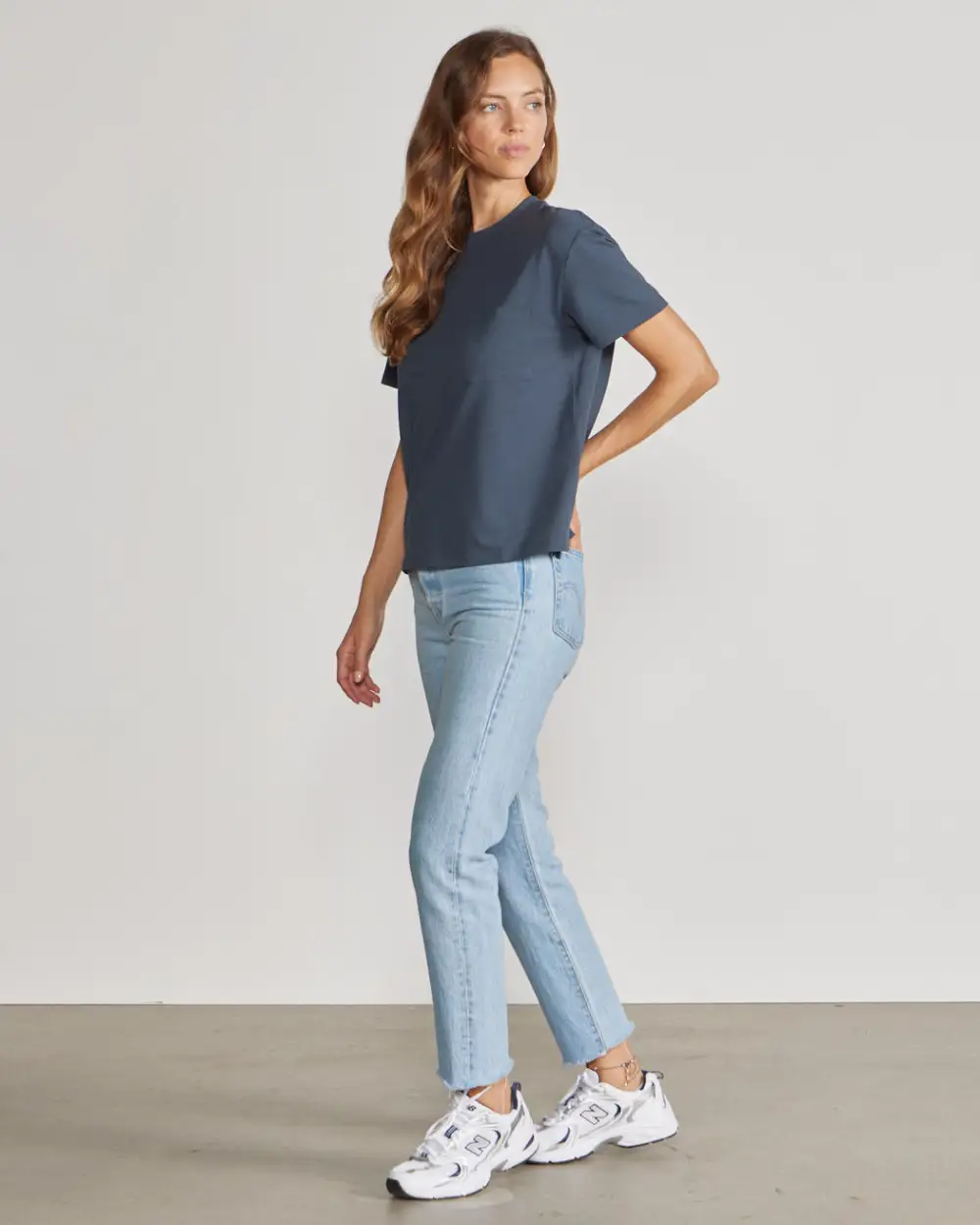 Lux Relaxed Split Hem Pocket Tee