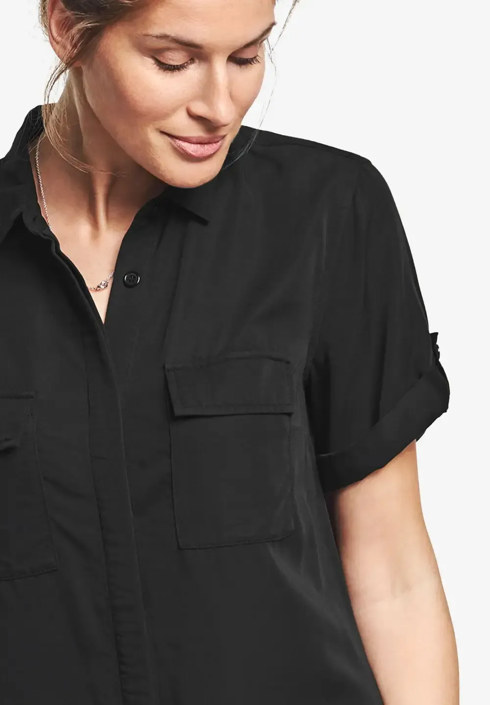 Button Front Linen Shirtdress