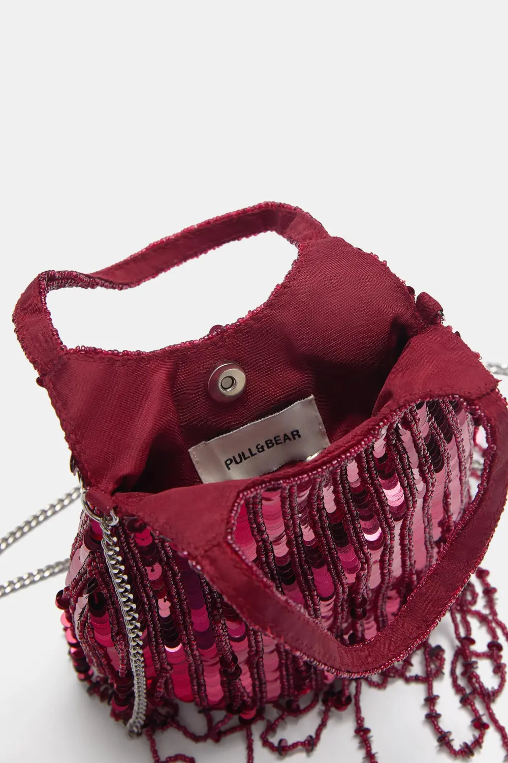 Bolso abalorios flecos
