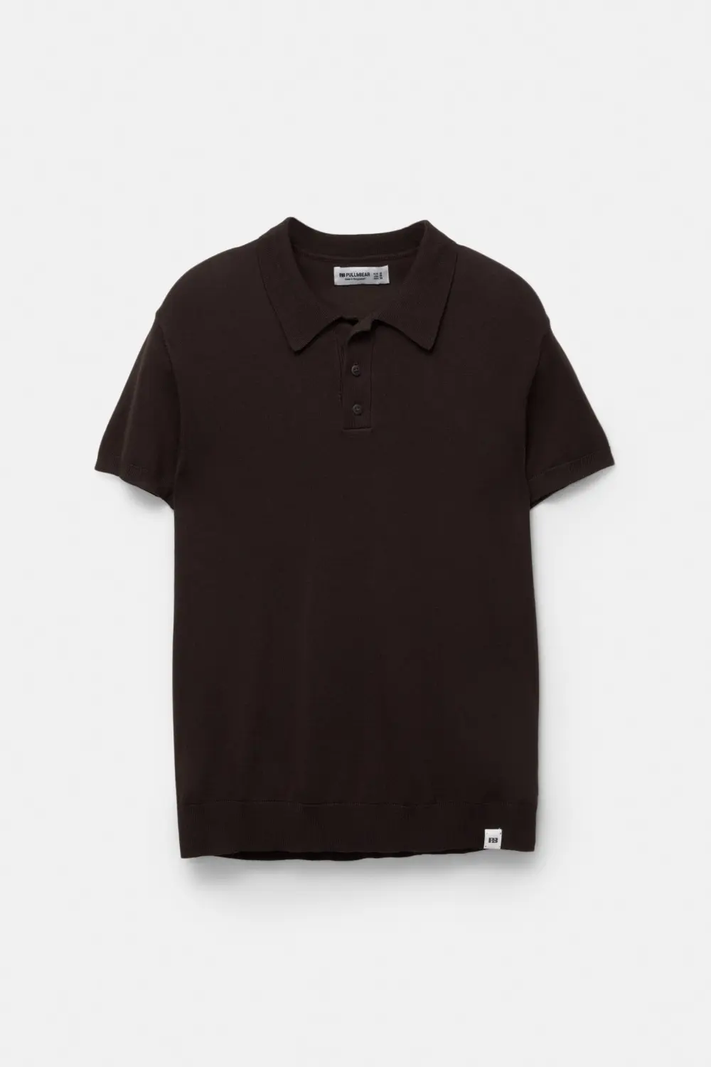 Short sleeve knit polo shirt