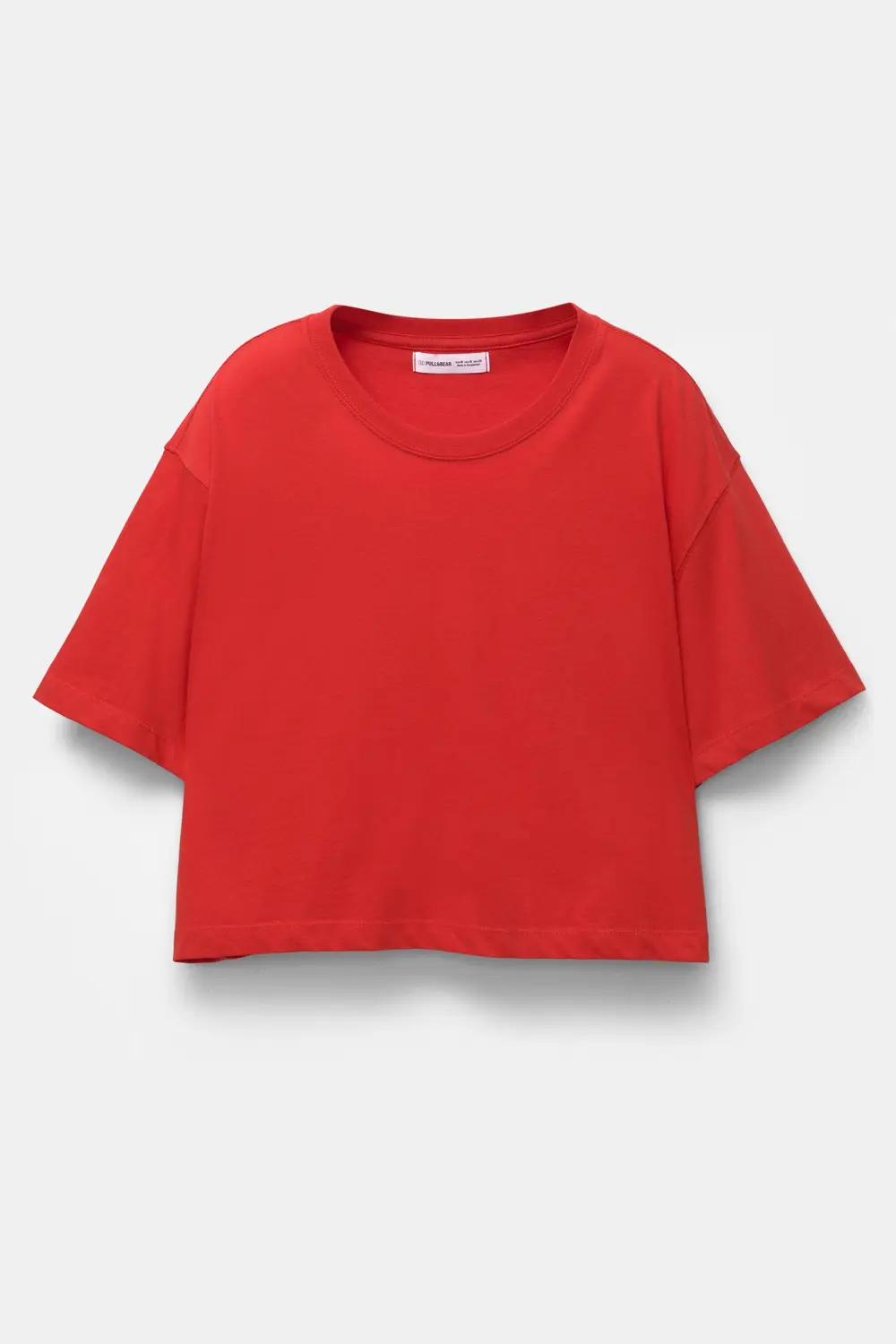 Camiseta cropped manga corta