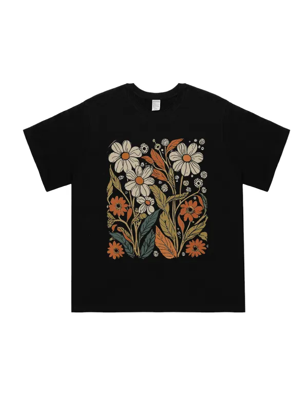 Boho WildFlowers Vintage Inspired T-Shirt