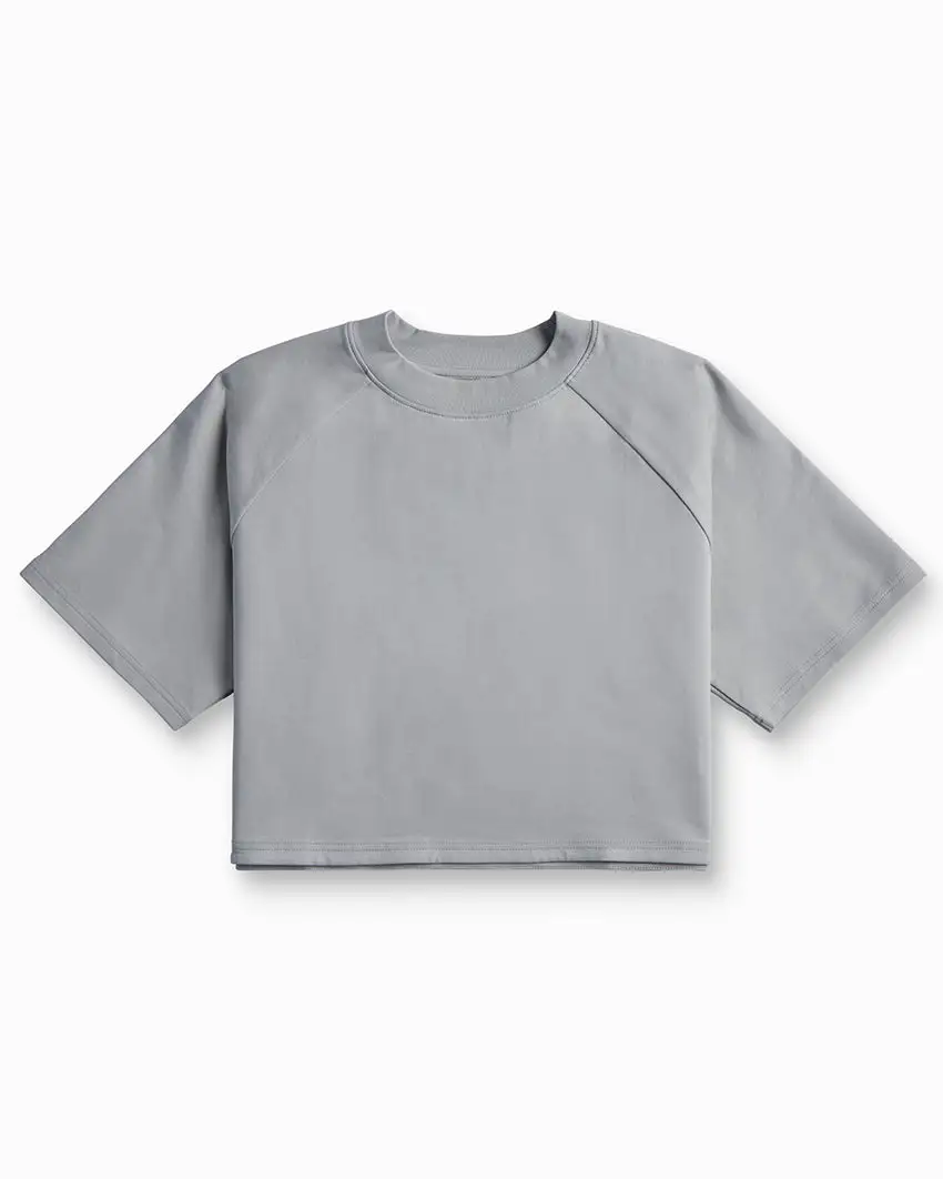 Lux Relaxed Mockneck Raglan Tee