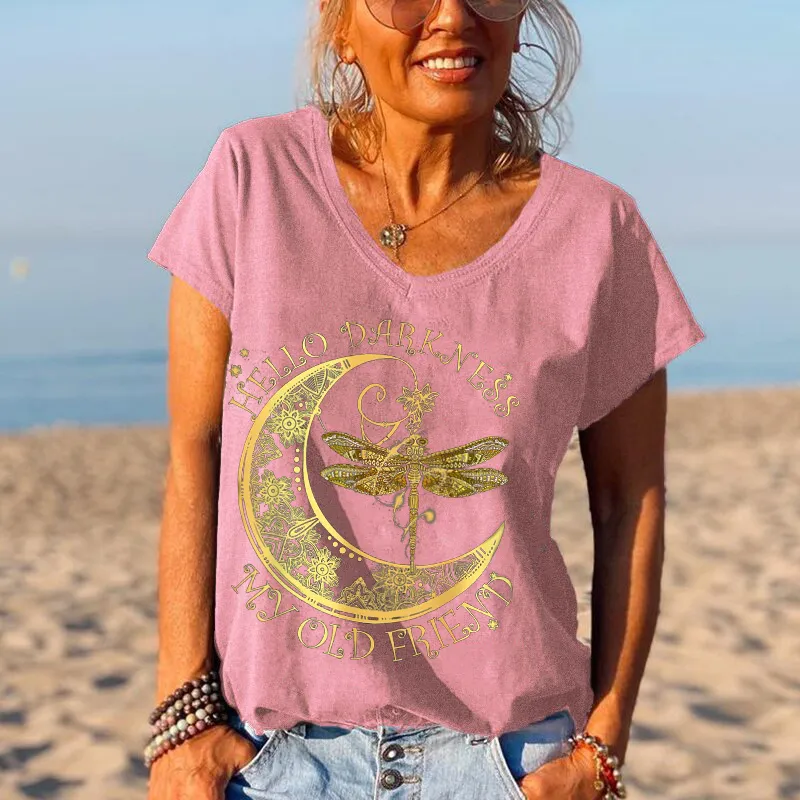 Hello darkness My old friend  Ladies Graphic Tees