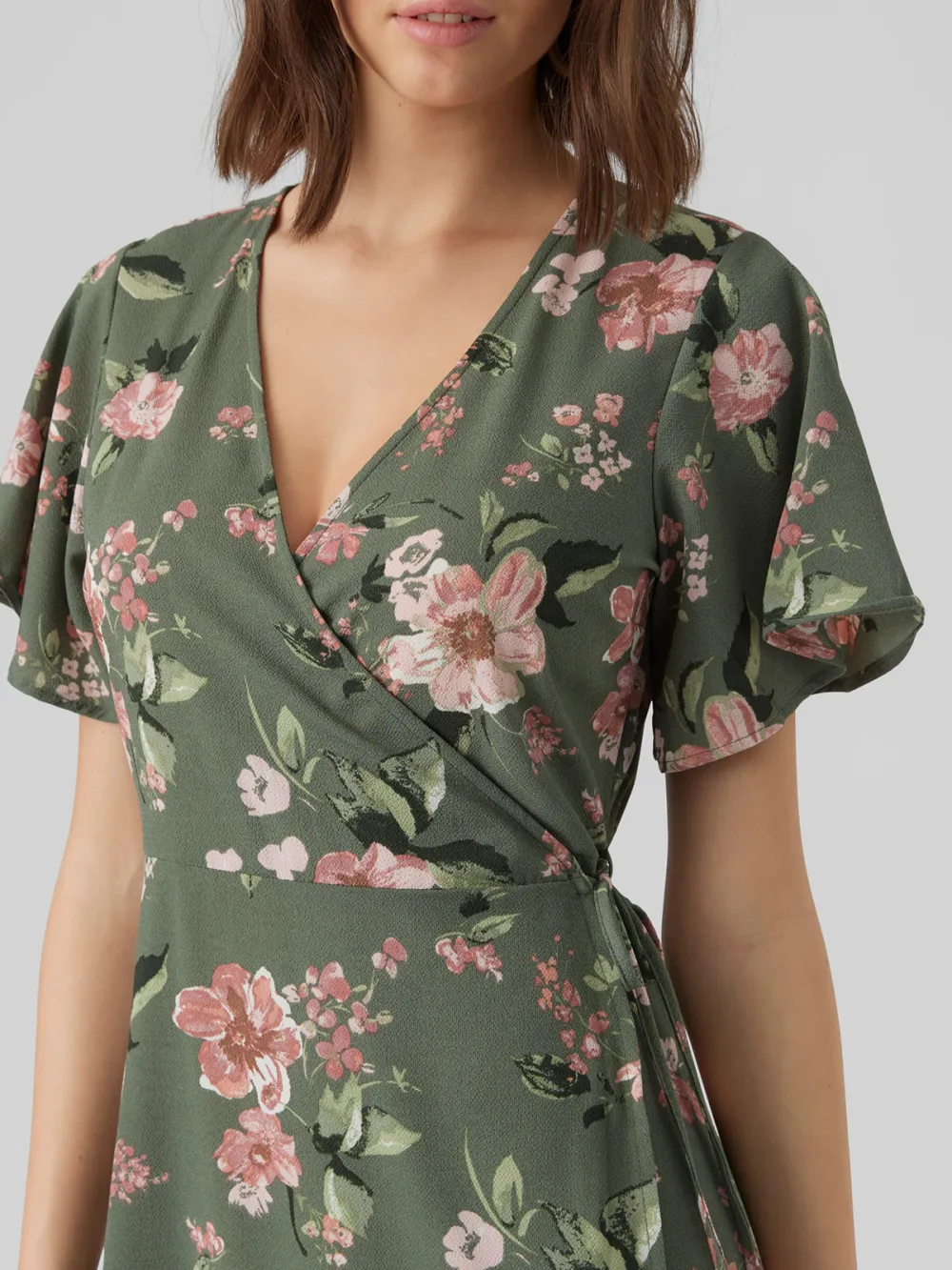 V-neck Casual Style Dress