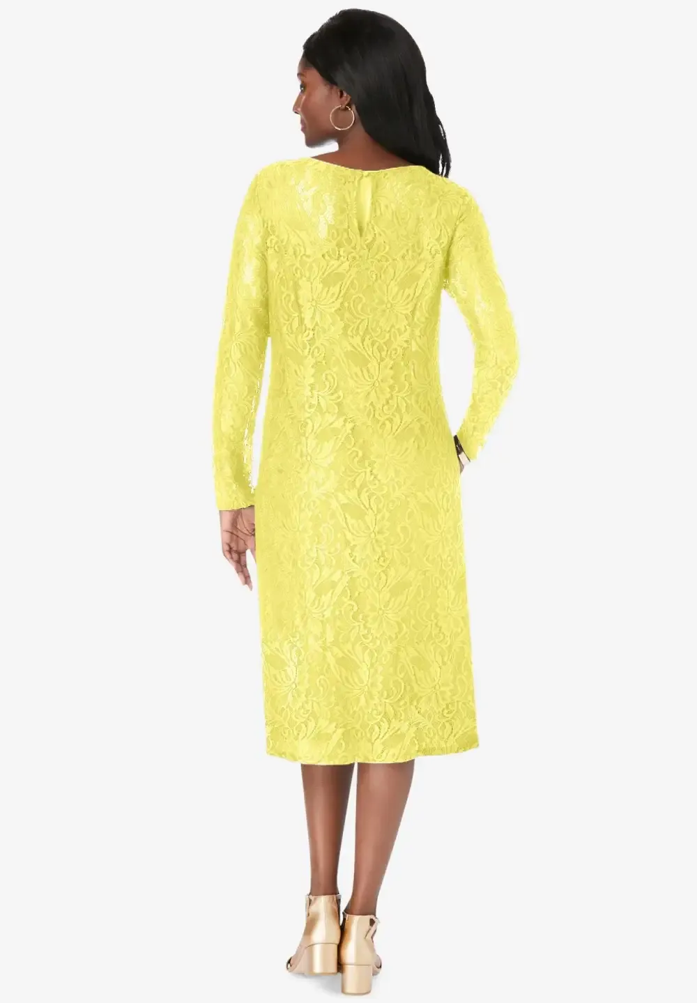 Stretch Lace Shift Dress