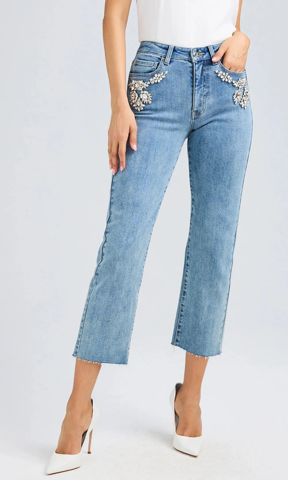 Carolyn Crystal Denim Pants