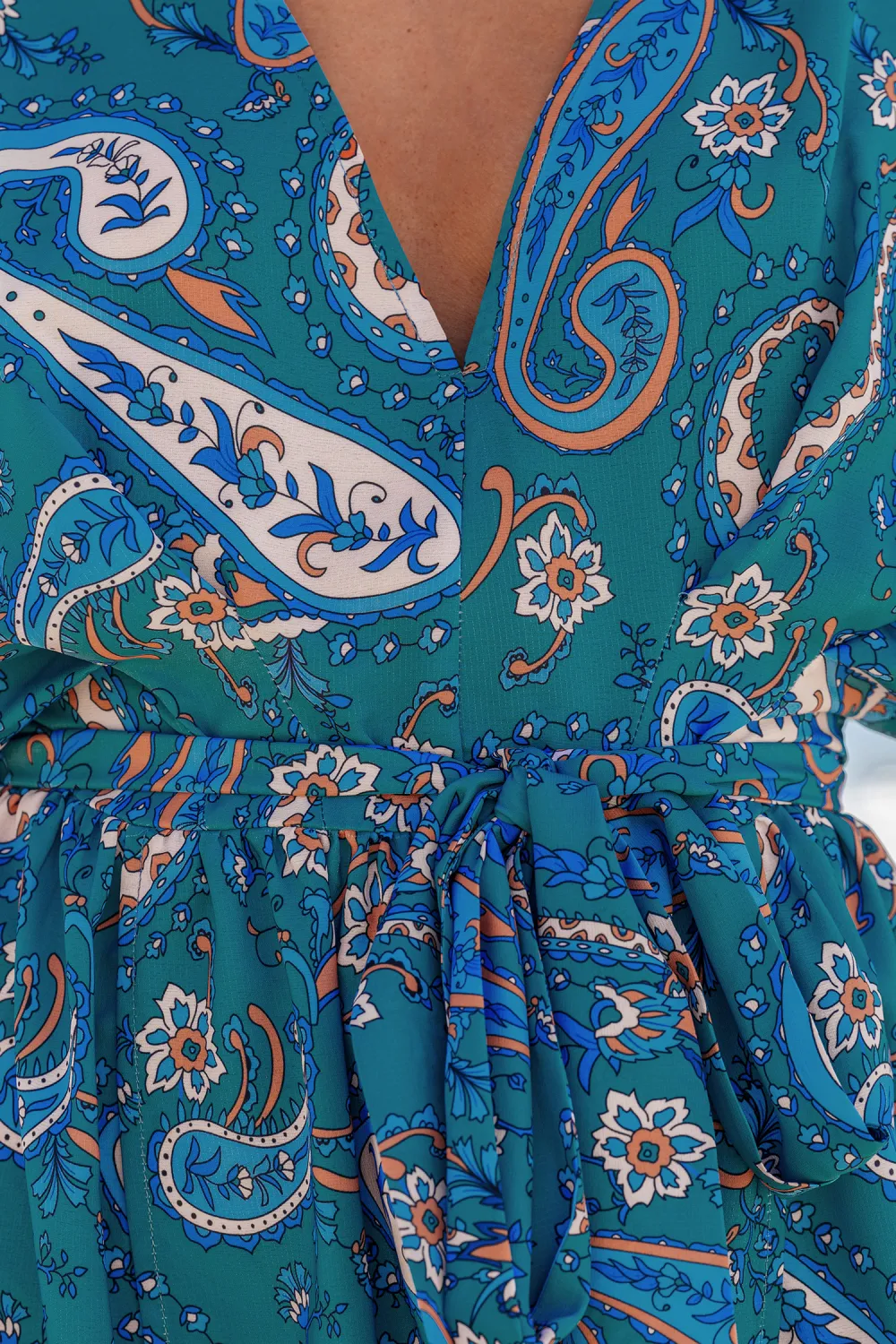 Beach Goddess Paisley Cover-Up Maxi Dress