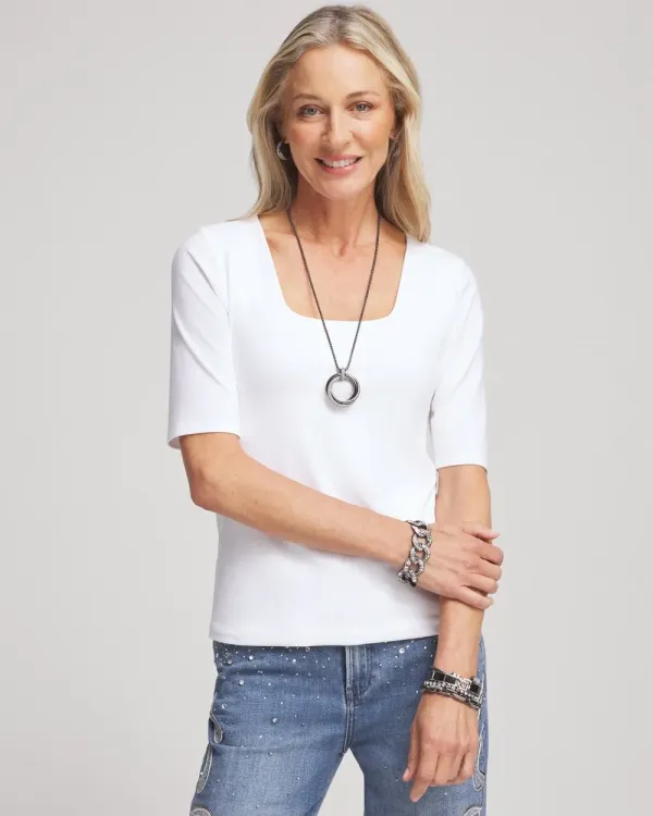 Contour CottonTM Square Neck Tee