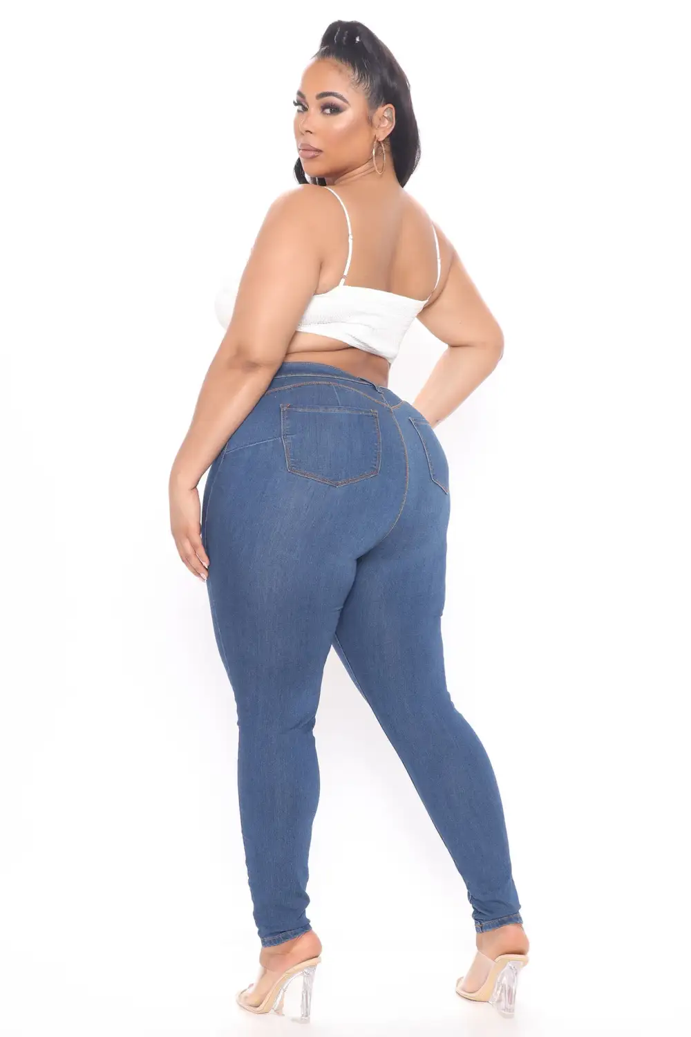 Classic Beauty Booty Lifter Skinny Jeans - Medium Blue Wash