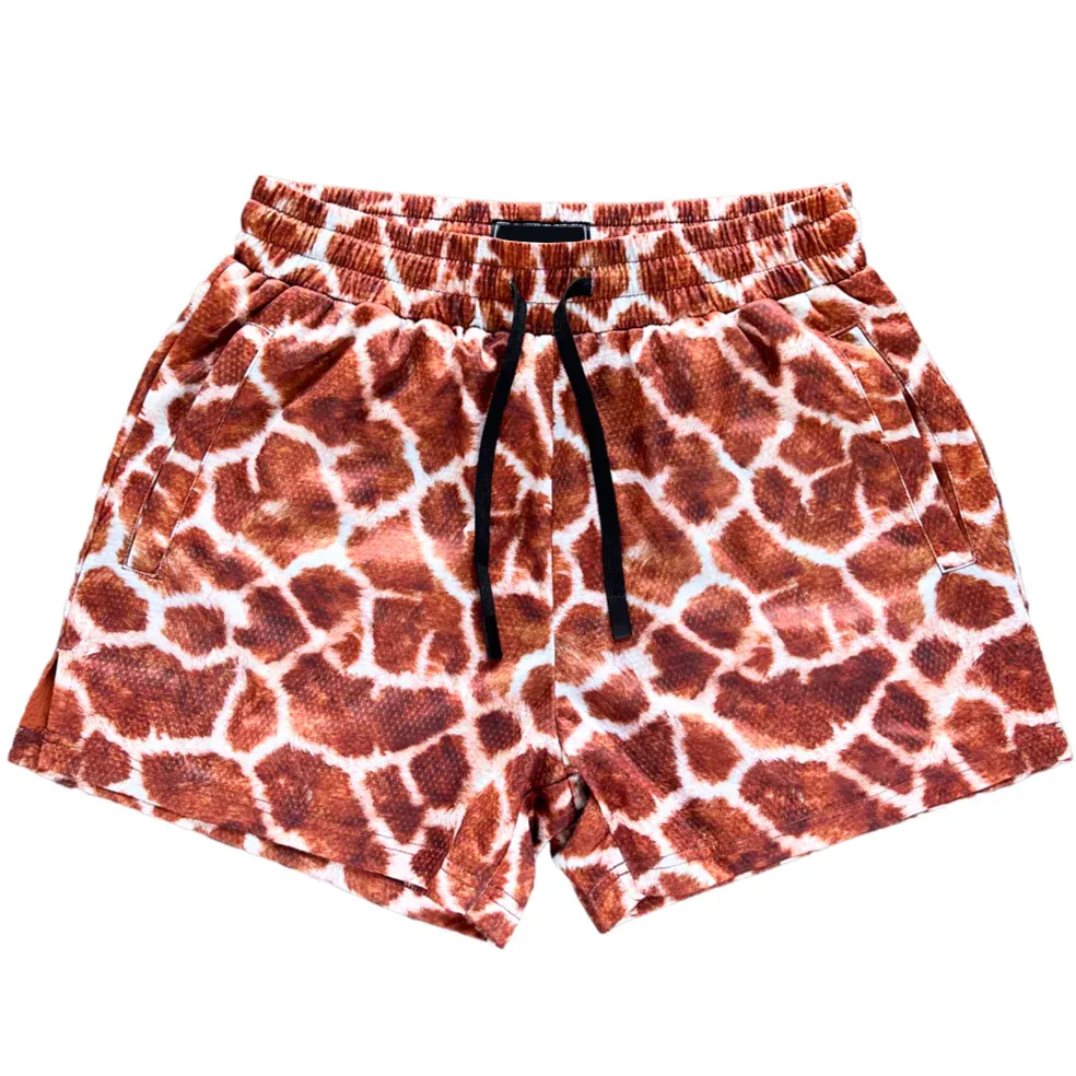 MUAY THAI SHORTS (MID THIGH CUT) - GIRAFFE