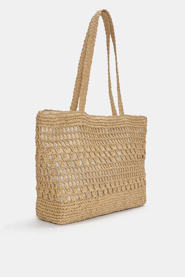 Bolso shopper estilo rafia