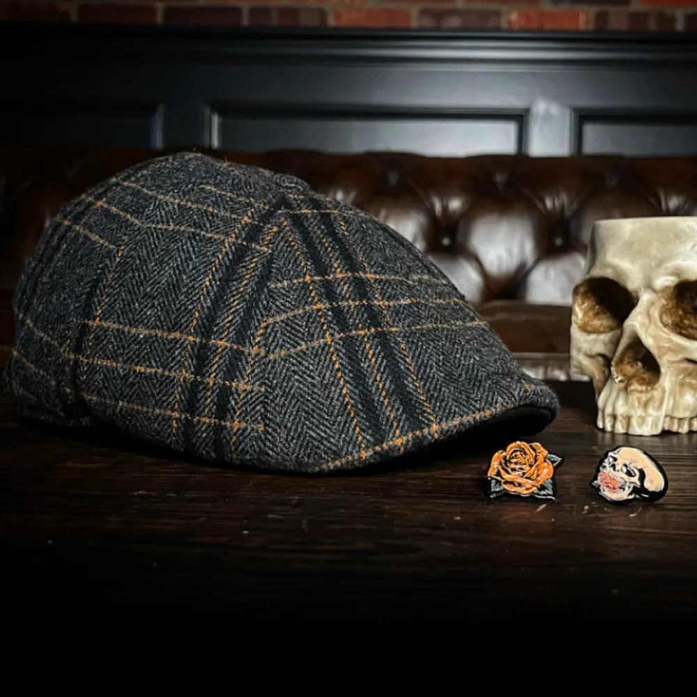 The Halloween Rose Boston Scally Cap - Plaid
