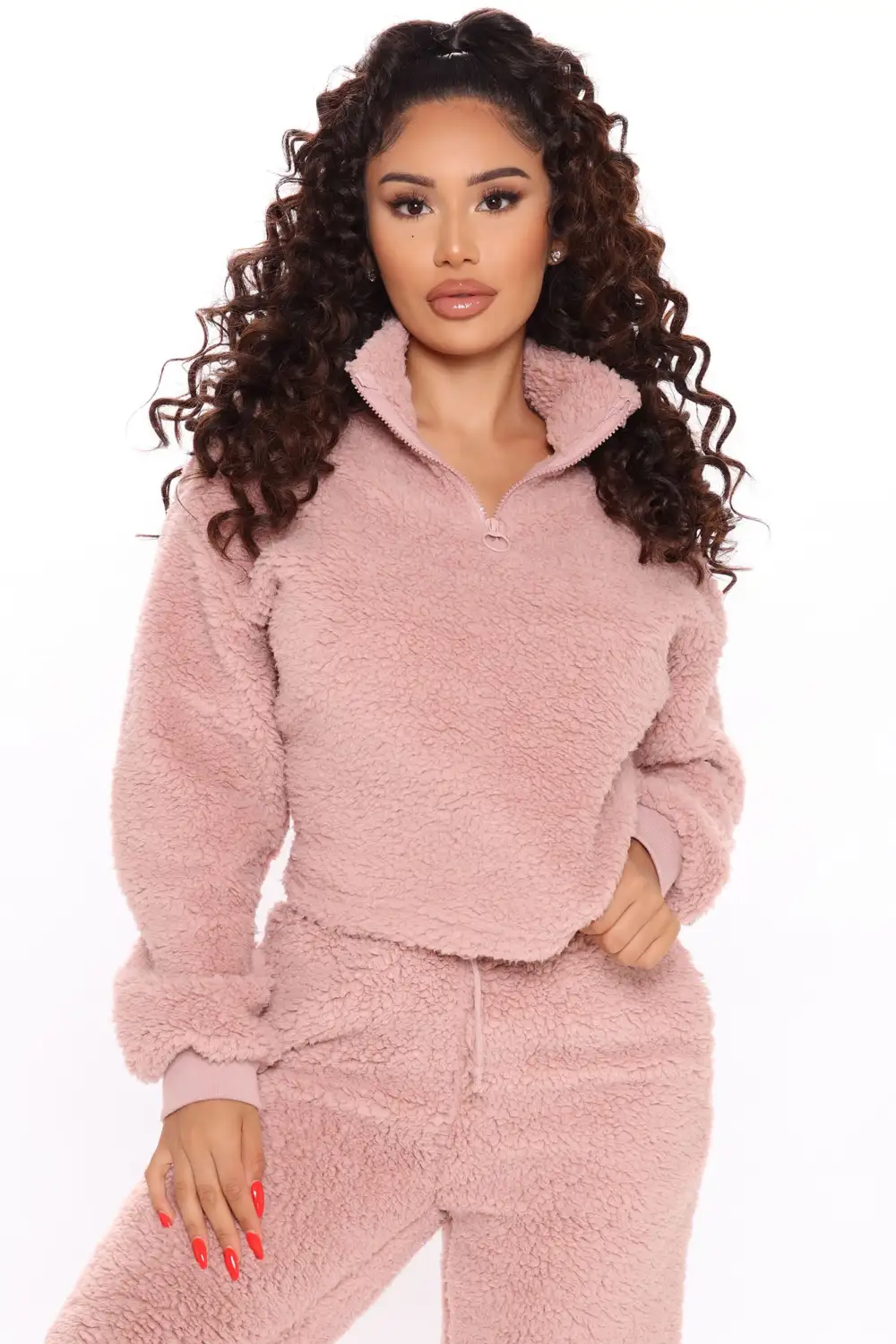 Cuddle Time Cozy Pant Set - Mauve