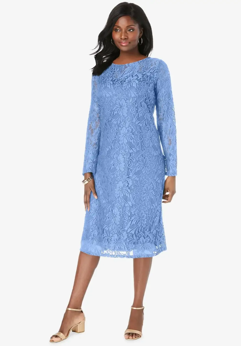 Stretch Lace Shift Dress
