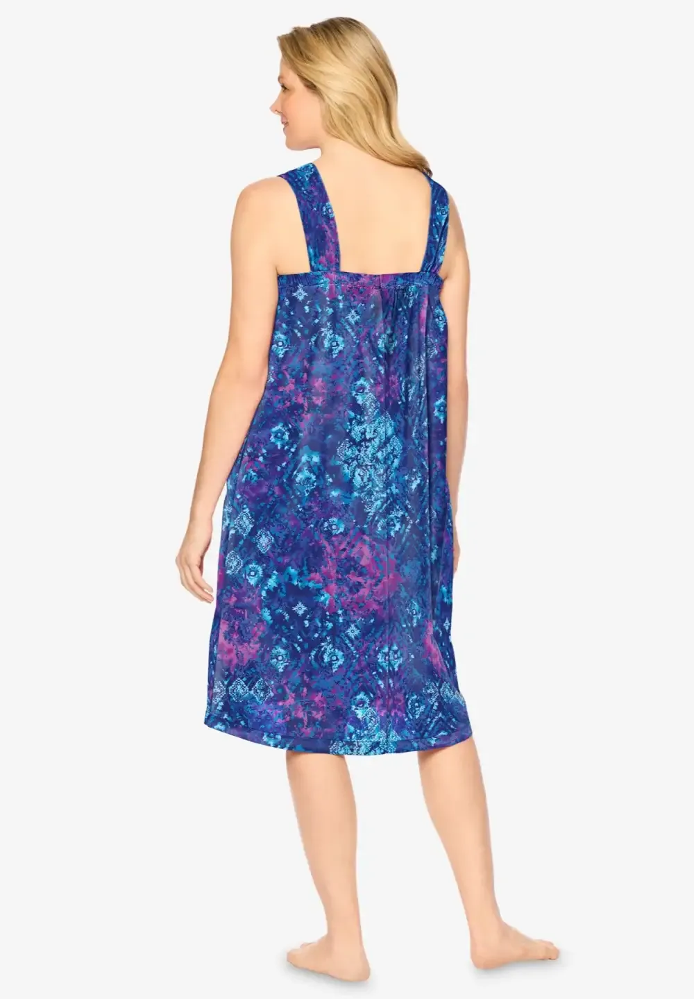 Print Sleeveless Square Neck Lounger