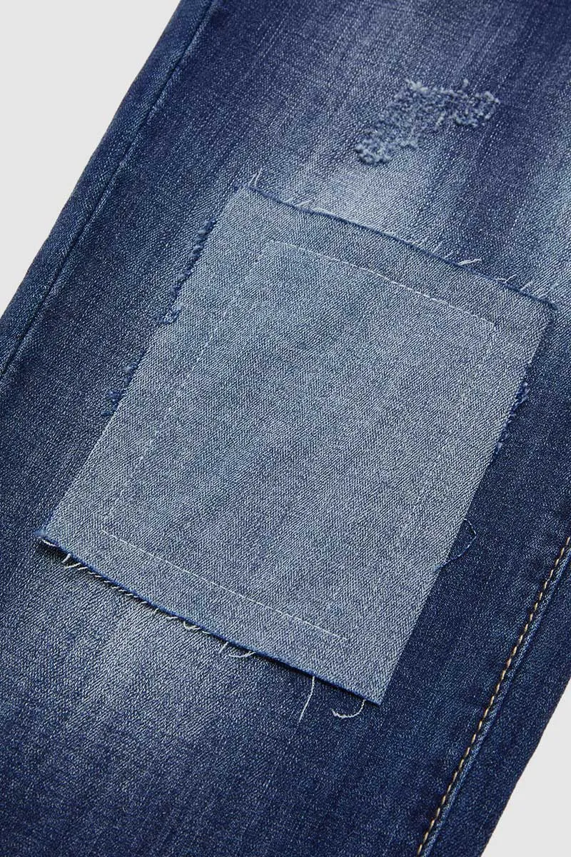 Cut Out Roll Hem High Waist Straight Leg Jeans