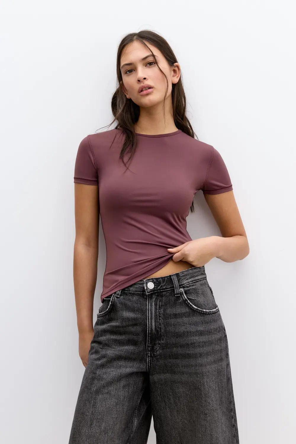 Camiseta poliamida manga corta