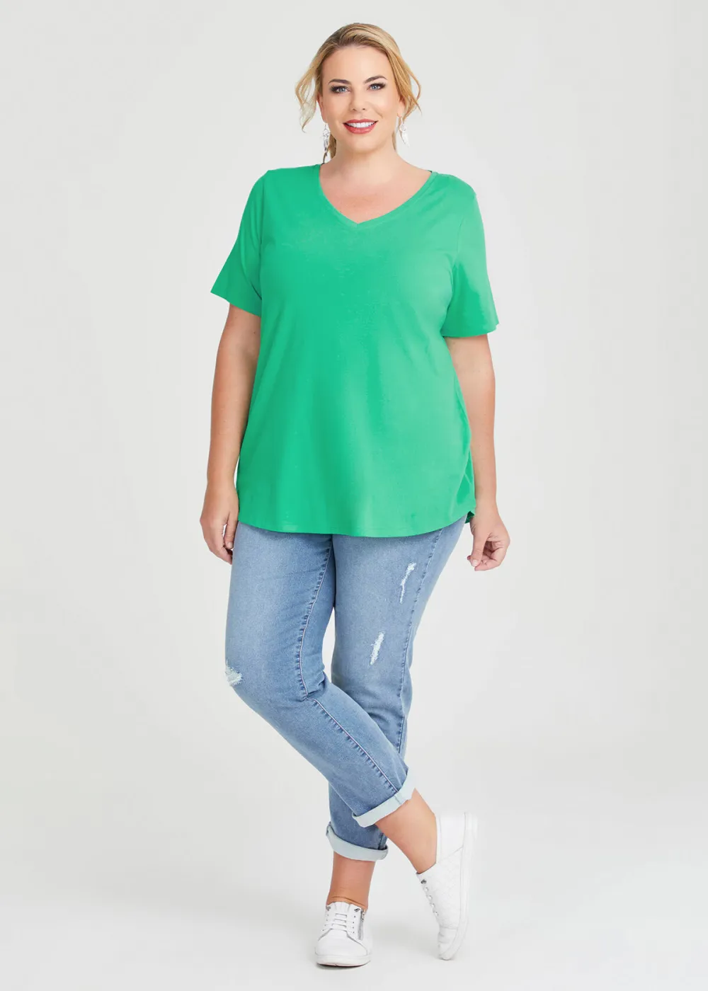 Australian Cotton V-neck T-Shirt