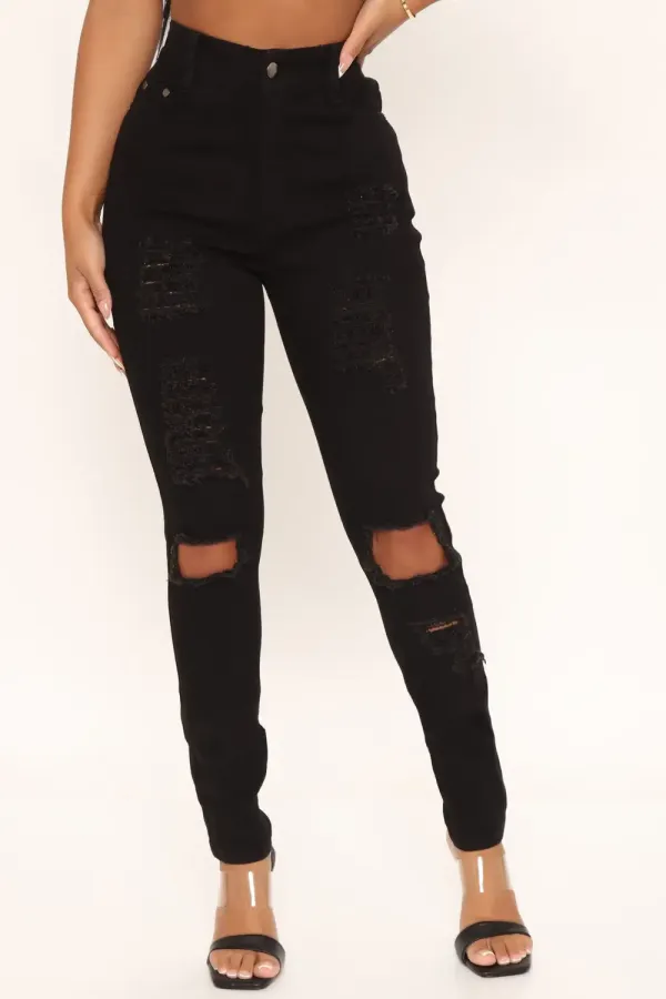 Say Yes To Distress Jeans - Black