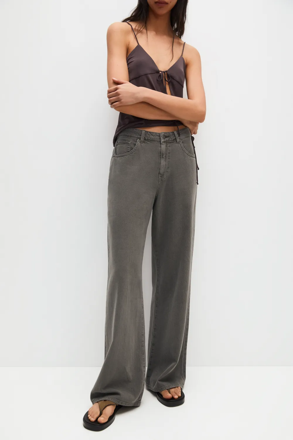 Pantalón fluido wide leg