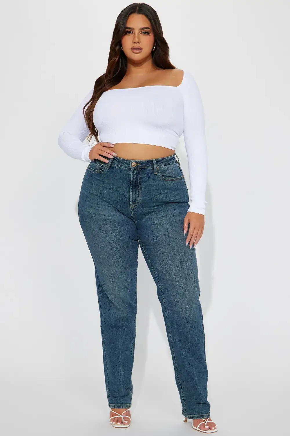 Second Chance Slim Straight Low Stretch Jeans - Medium Wash