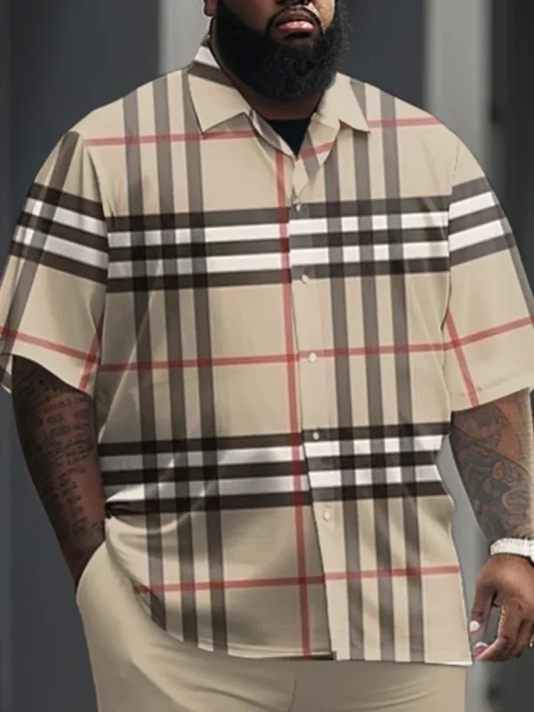 Men'S Plus Size Gallery Dept Print T-Shirt Shorts Set