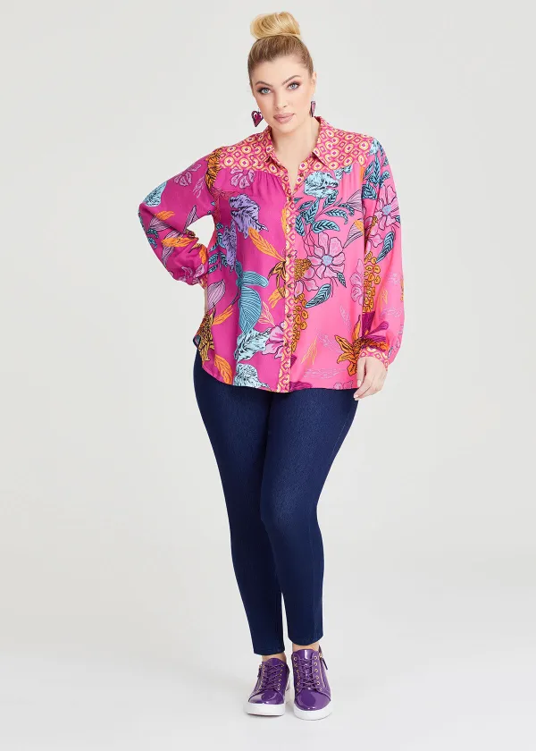 Natural Flower Mix Geo Shirt