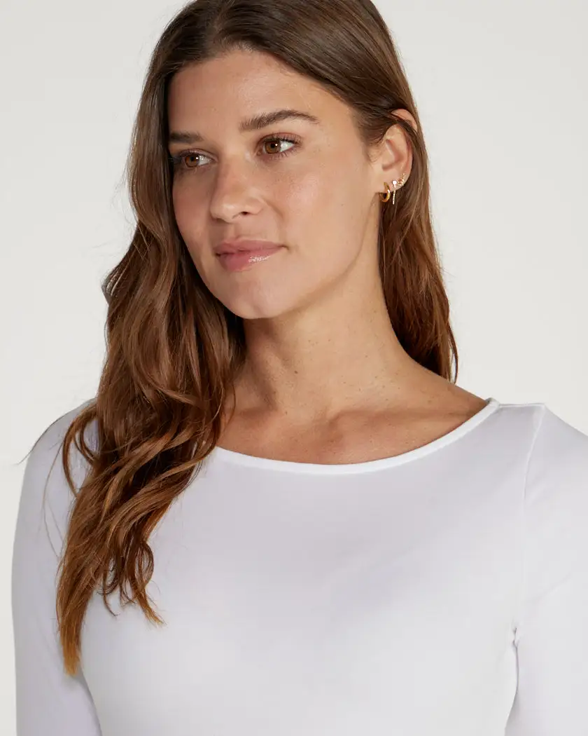 Drift Fitted Boat Neck Long Sleeve