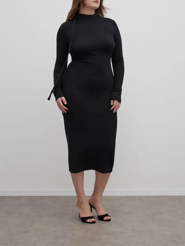 Black Skinny Casual Style Dress