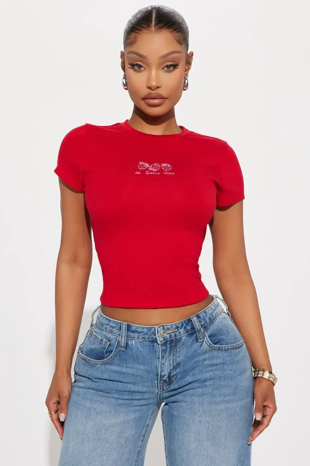 La Dolce Vita Berries Baby Tee - Red