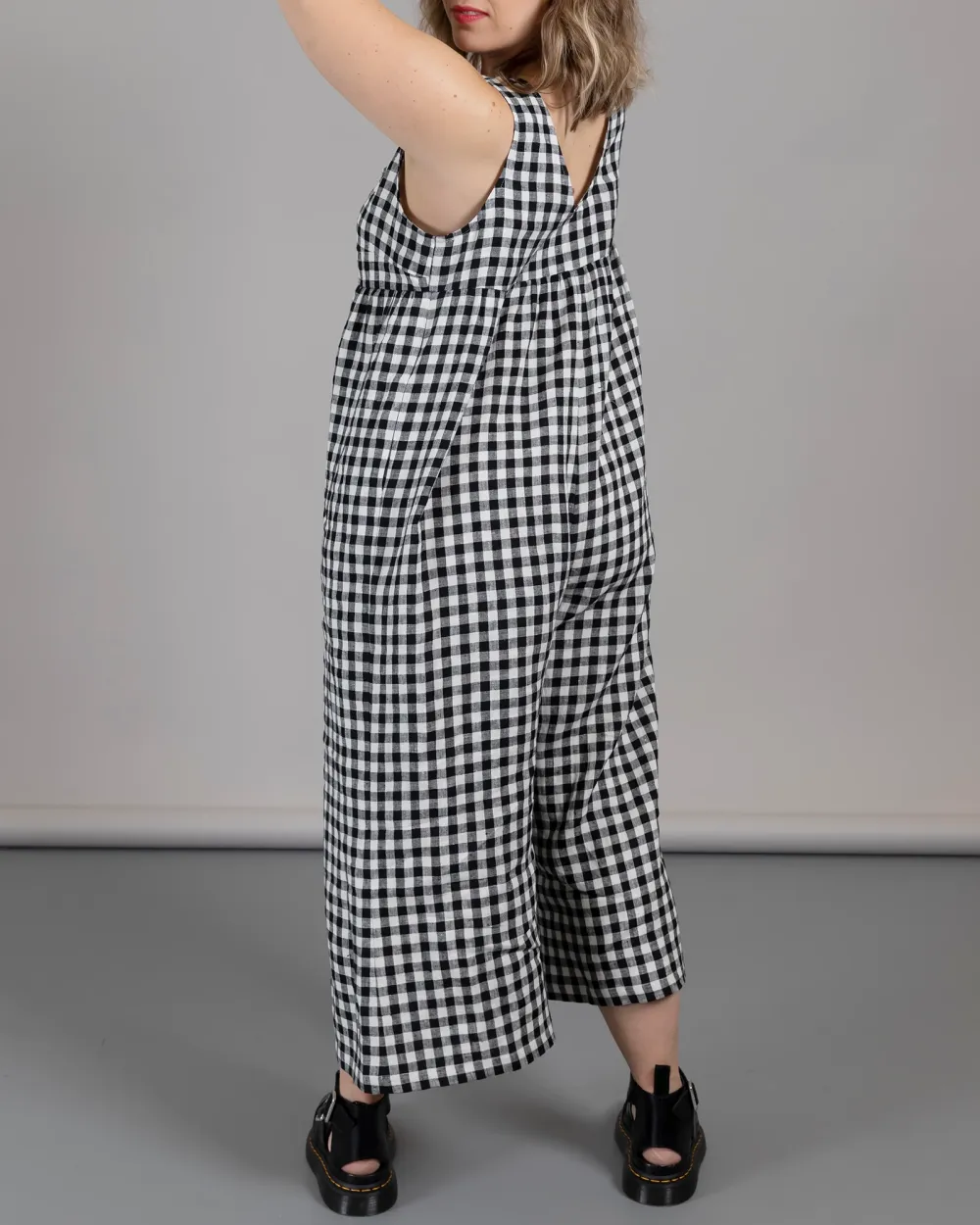 JUMPSUIT - BLACK AND WHITE GINGHAM