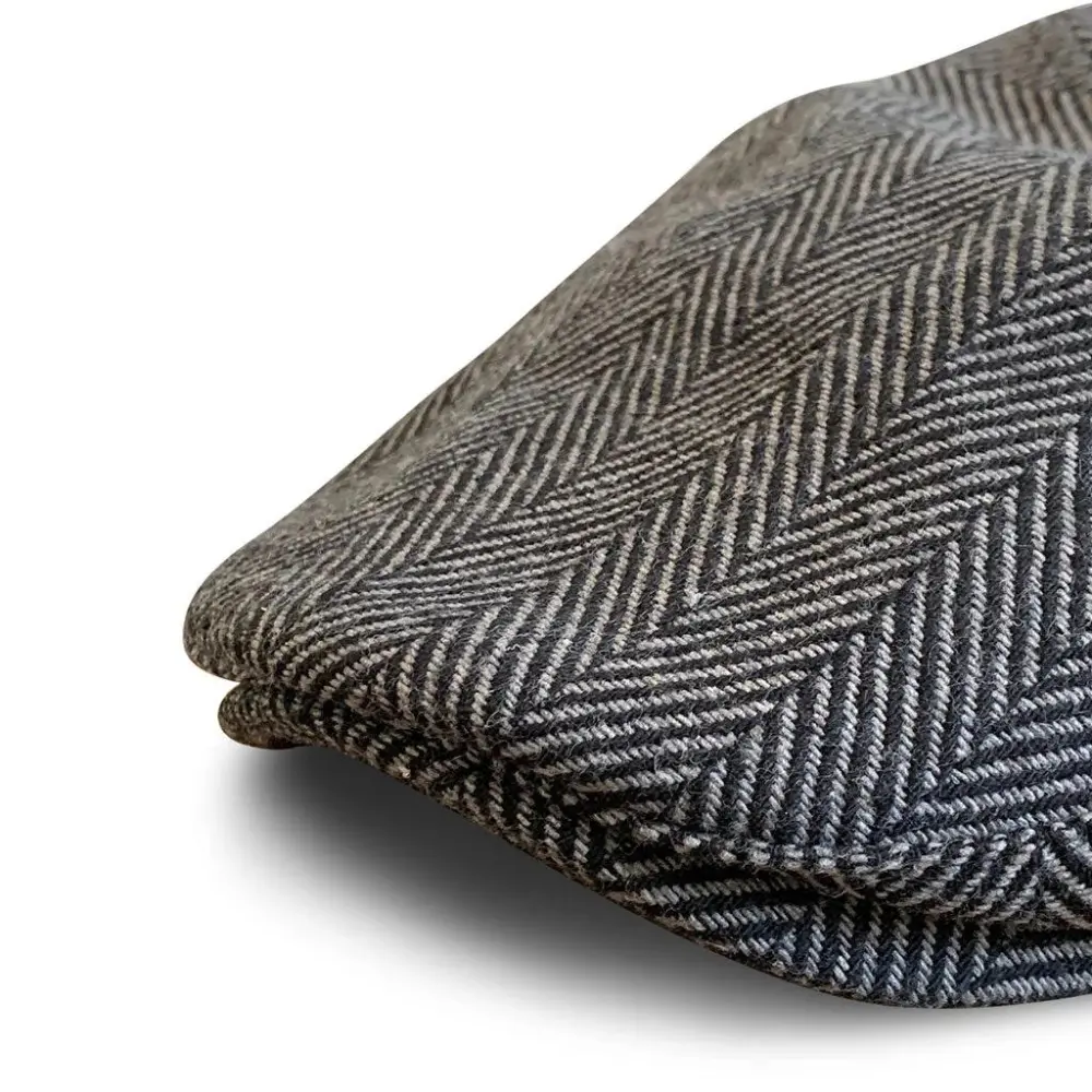 The Original 5-Panel Boston Scally Cap - Grey Herringbone