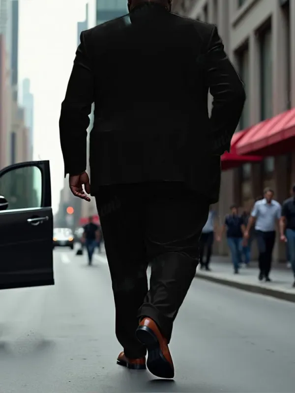 Men'S Big And Tall Solid Color Blazer Trousers Suit