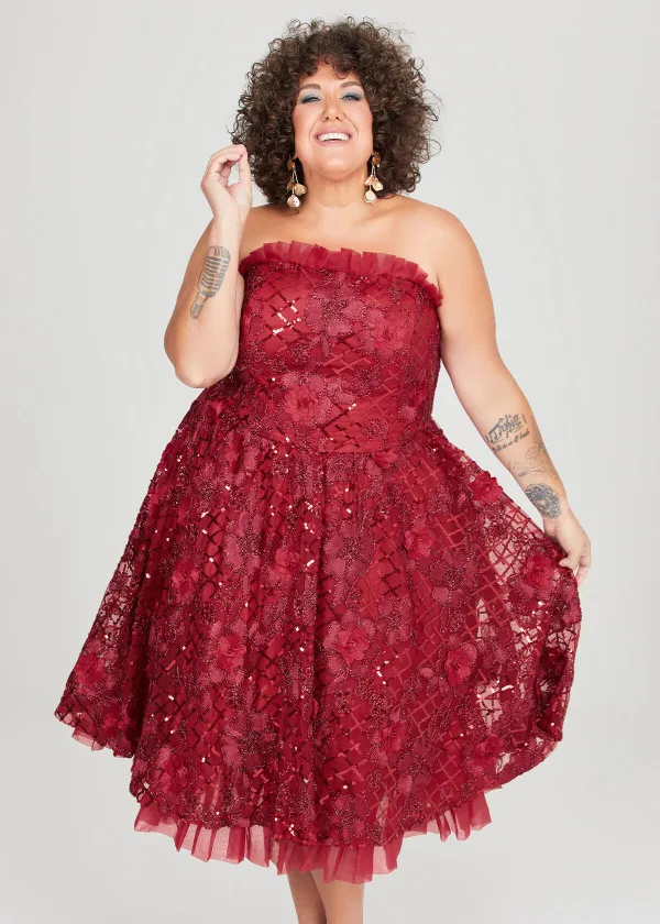 Eve Tulle Sequin Flower Dress