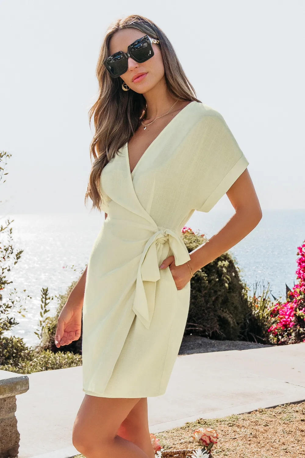 Lemon Sorbet Yellow Mini Dress
