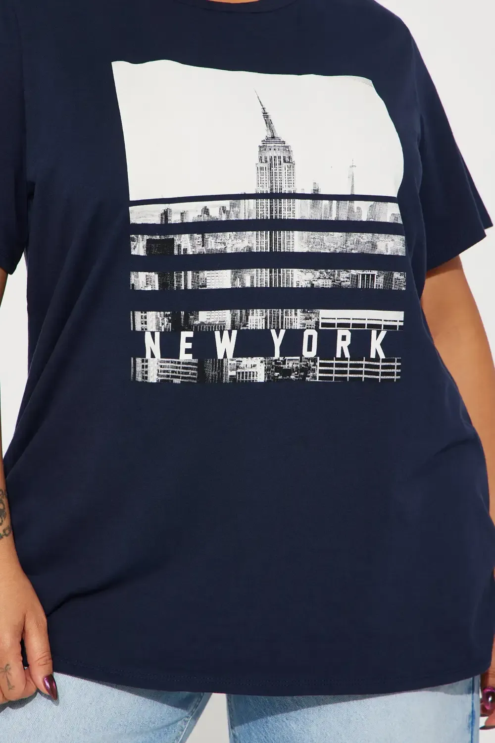 The Big City Short Sleeve Top - Navy