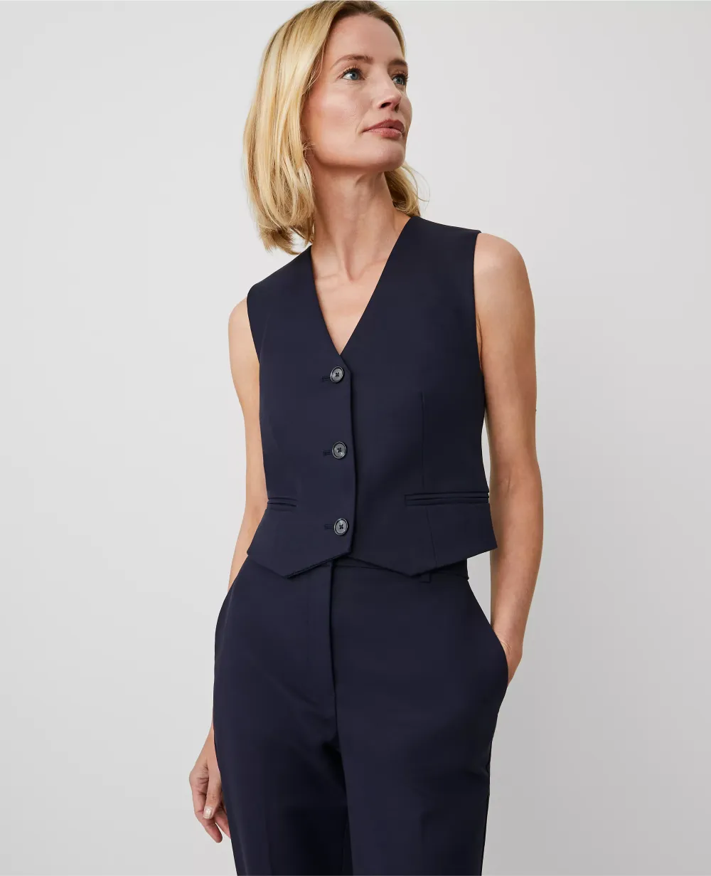 The Tailored Vest in Stretch Cotton