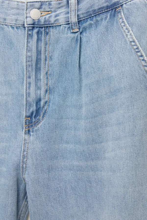 Jeans wide leg pinzas