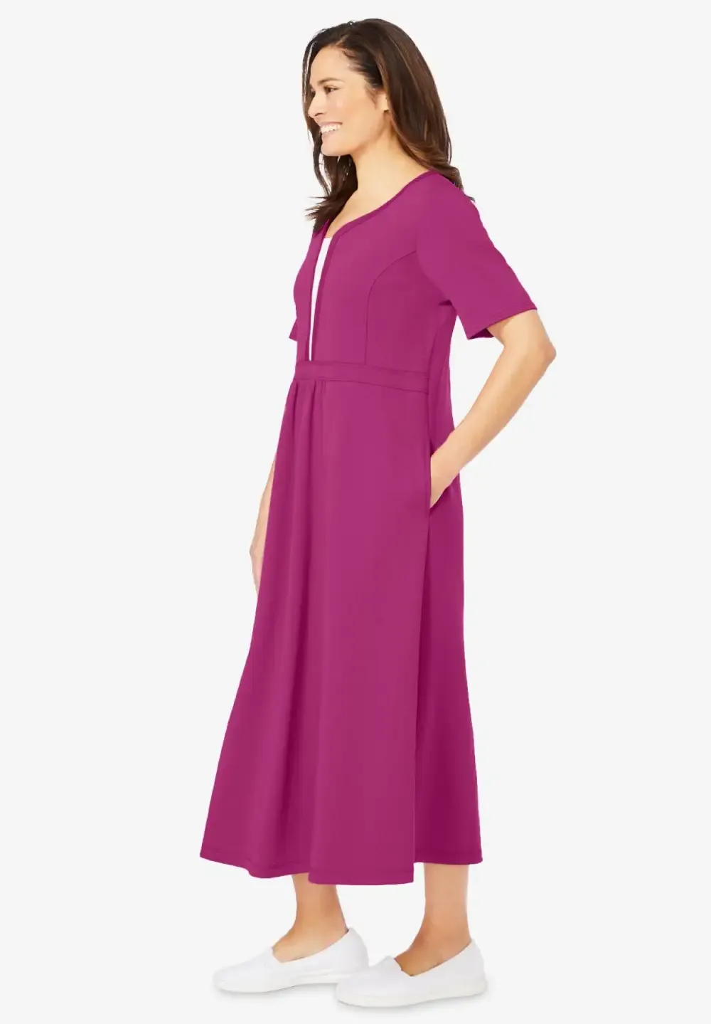 Layered Knit Empire Dress