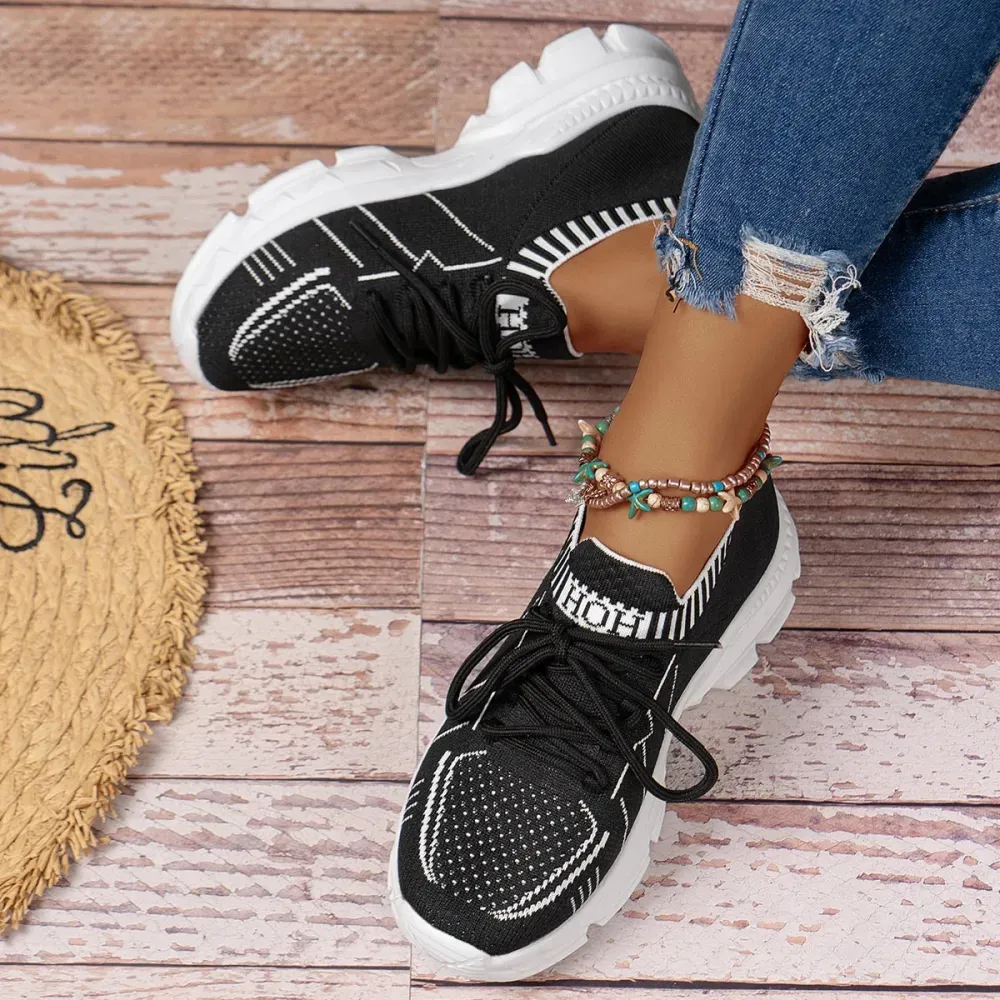 Women's Breathable Fly Woven Surface Lightweight Comfortable Casual Shoes