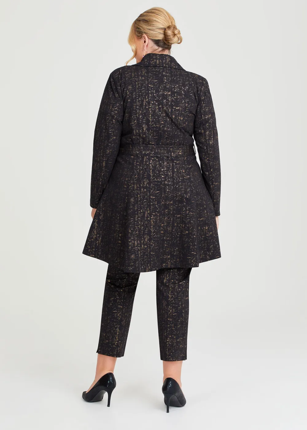 Gold Dust Ponte Trench Coat
