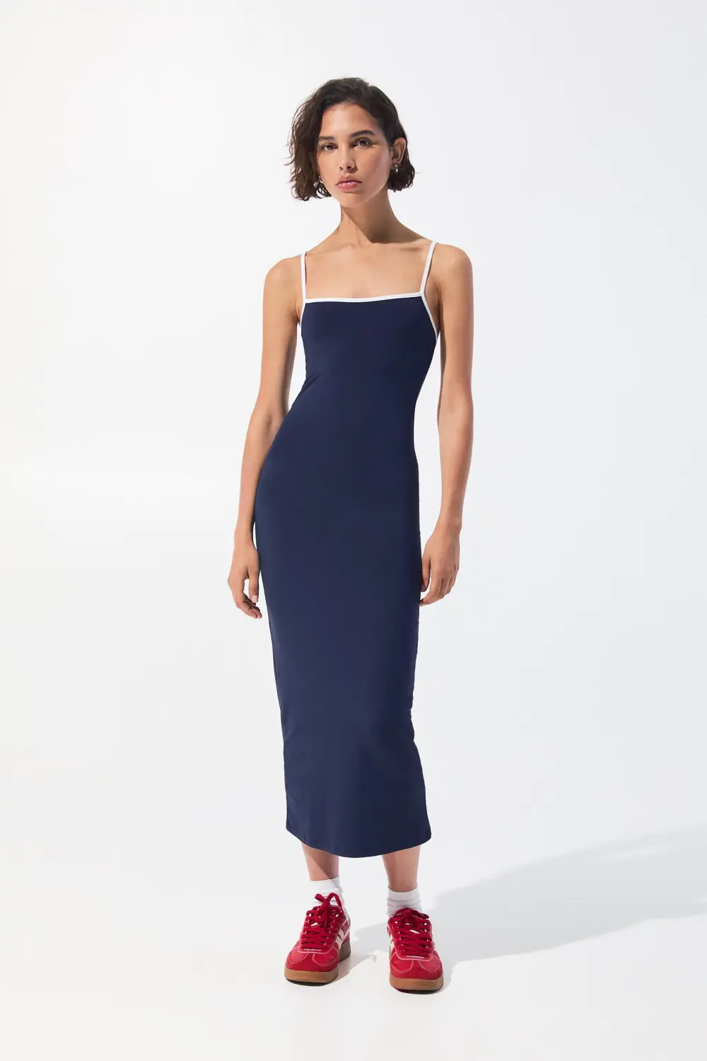 Vestido midi tirantes cut out