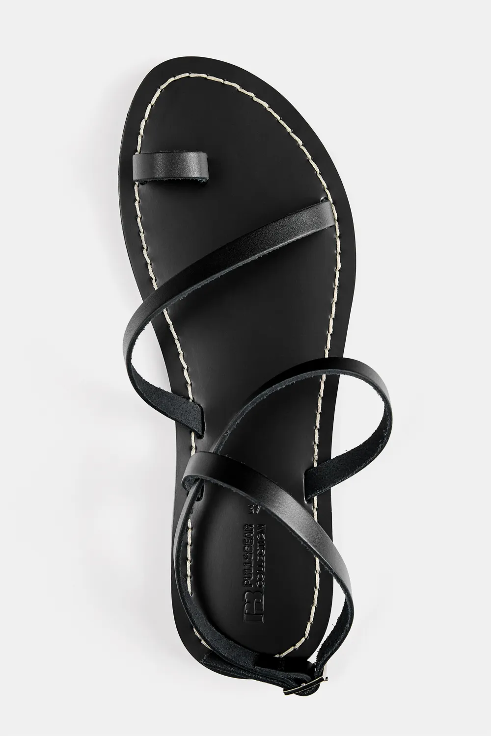 Sandalias planas piel