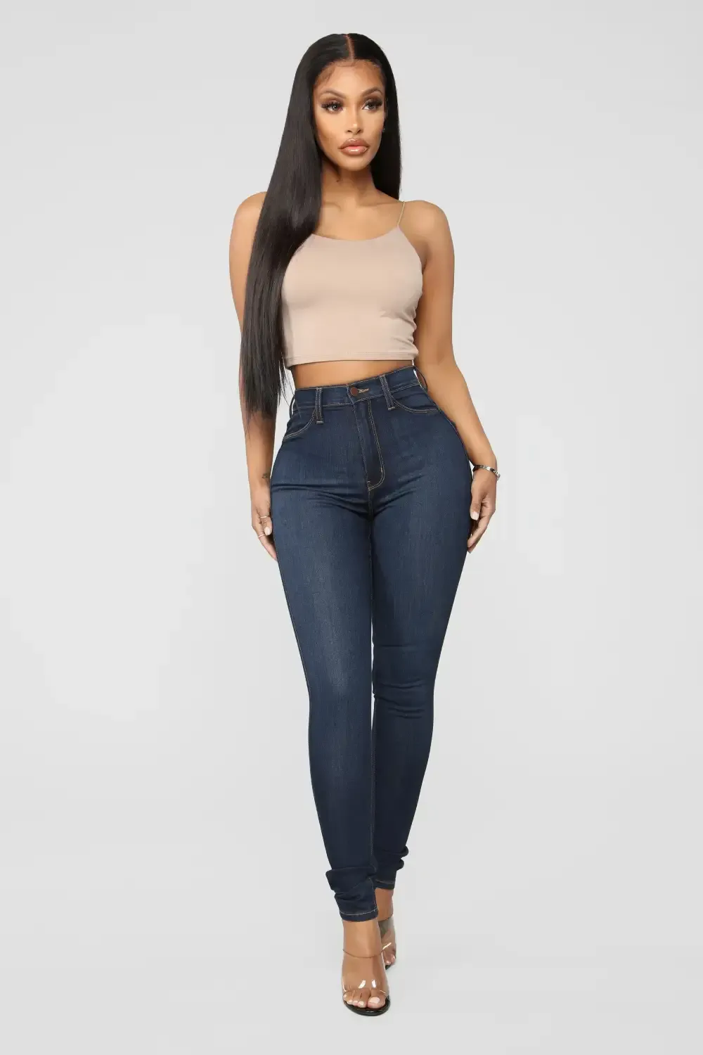 Classic Beauty Booty Lifter Skinny Jeans - Dark Denim