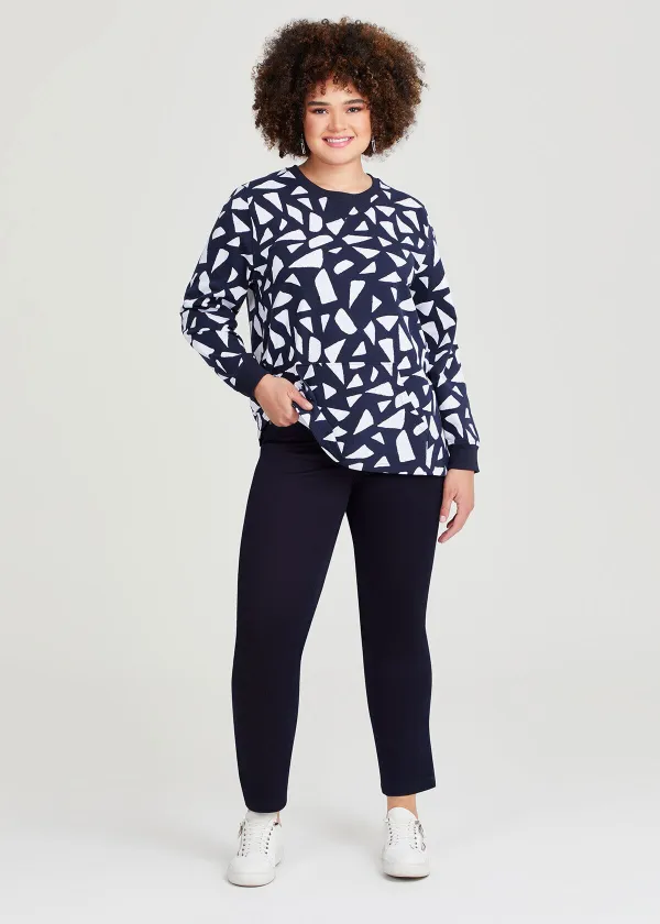 Cotton Geo Sweatshirt