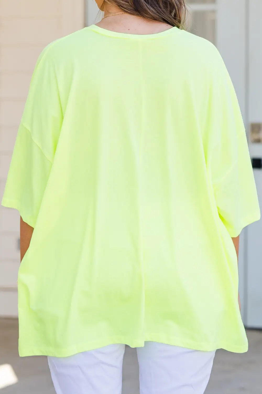 Life On The Brightside Boyfriend Tee, Neon Lime