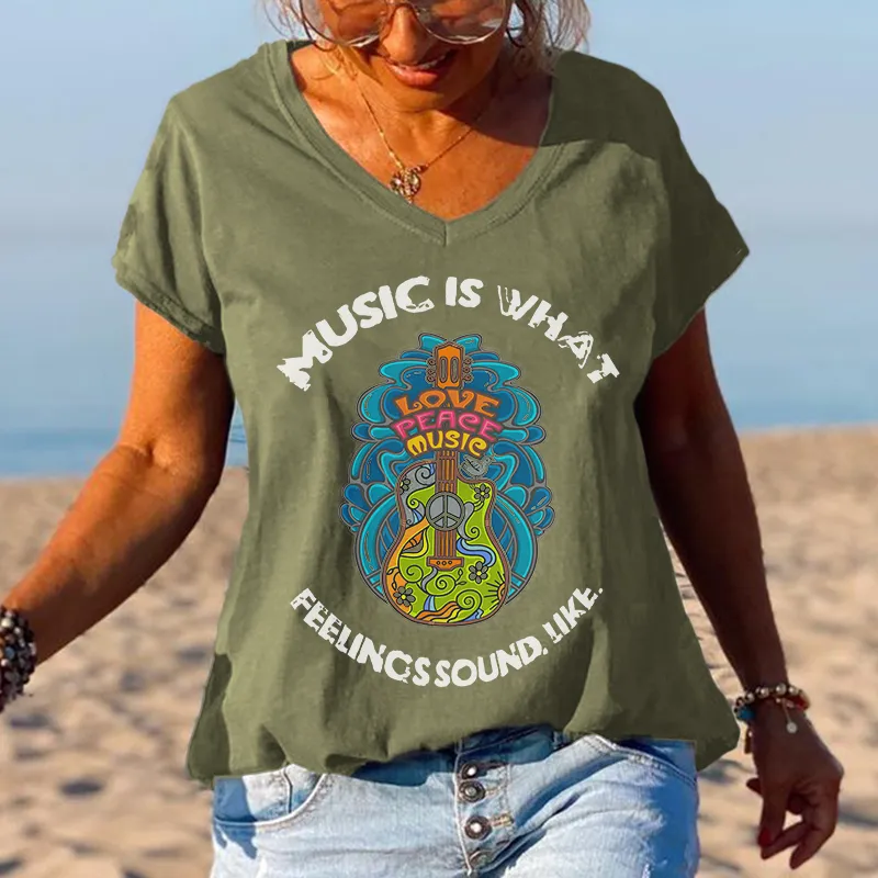 Music is what feelings sound like Graphic Tees
